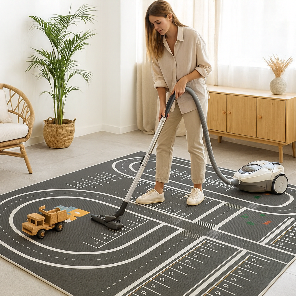 Kids Play Mat with Road Network Polyester Fiber | Davaro
