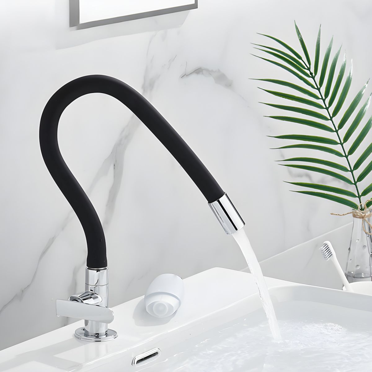 Kitchen Faucet High Arch Chrome Modern Design | Aquiver