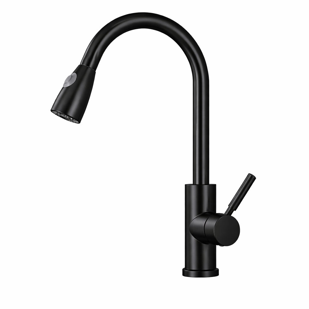 Kitchen Faucet Pull Spray High Arch Swivel Modern | Aquviro