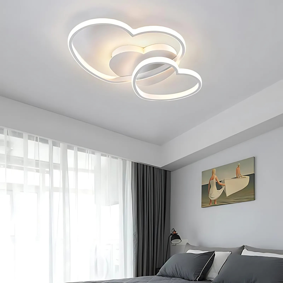 LED Ceiling Light for Girls Room Heart Shaped | Lumina