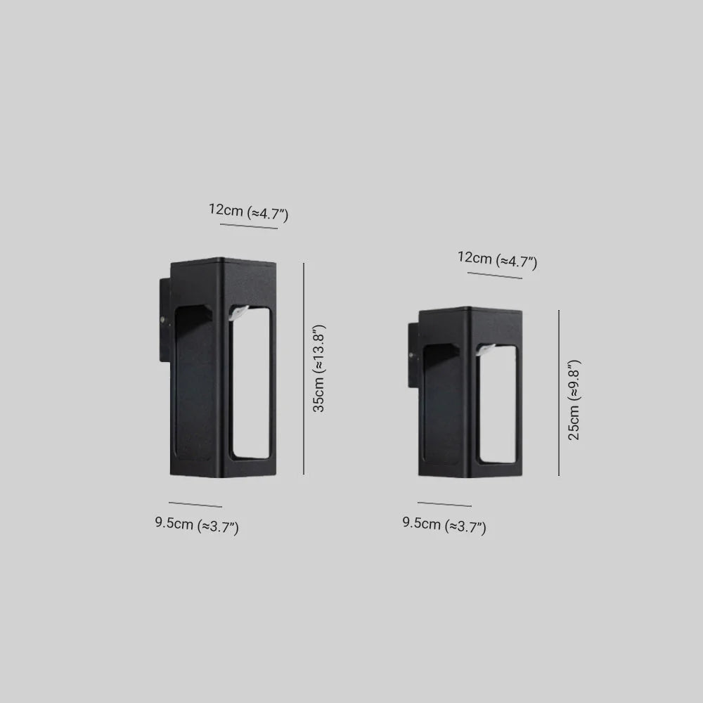 Metal LED Wall Light Outdoor Minimalist Design | Solitha