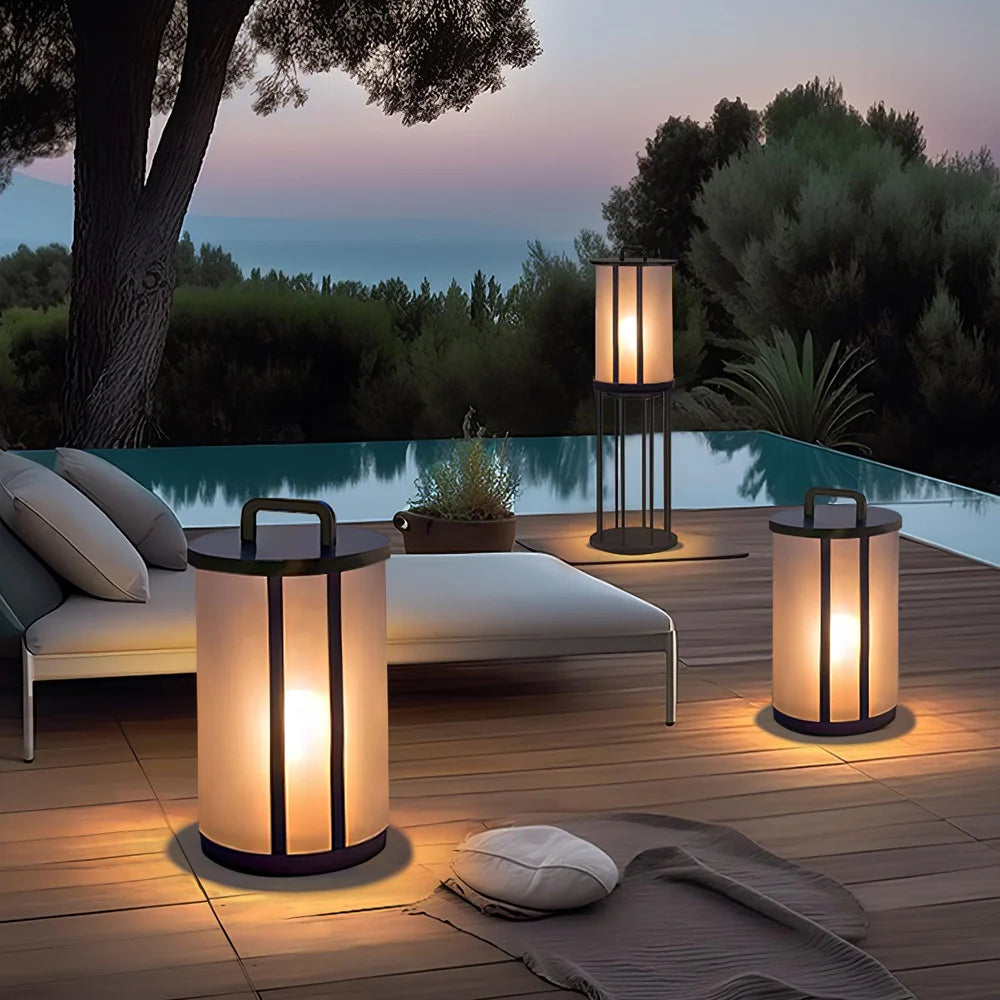 Modern Acrylic Outdoor Lantern Pillar Light | Lunavo