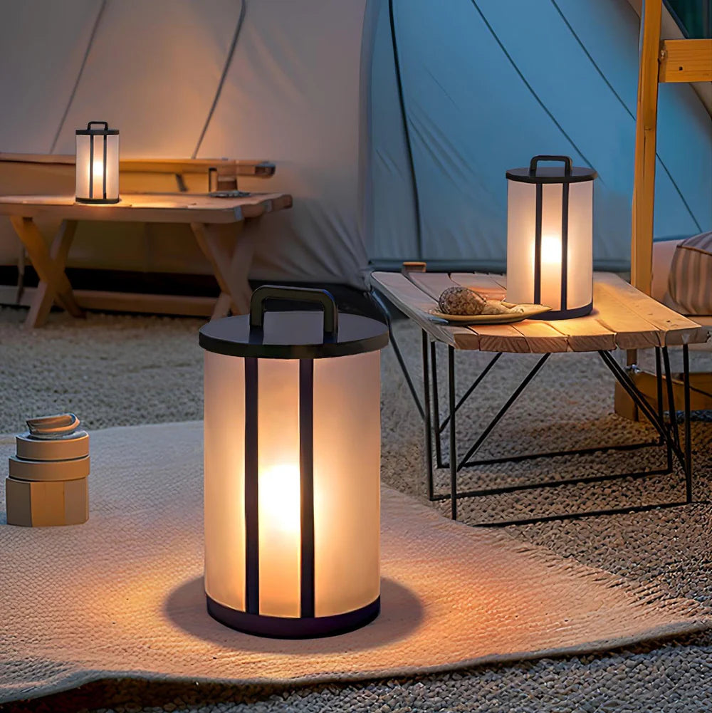 Modern Acrylic Outdoor Lantern Pillar Light | Lunavo