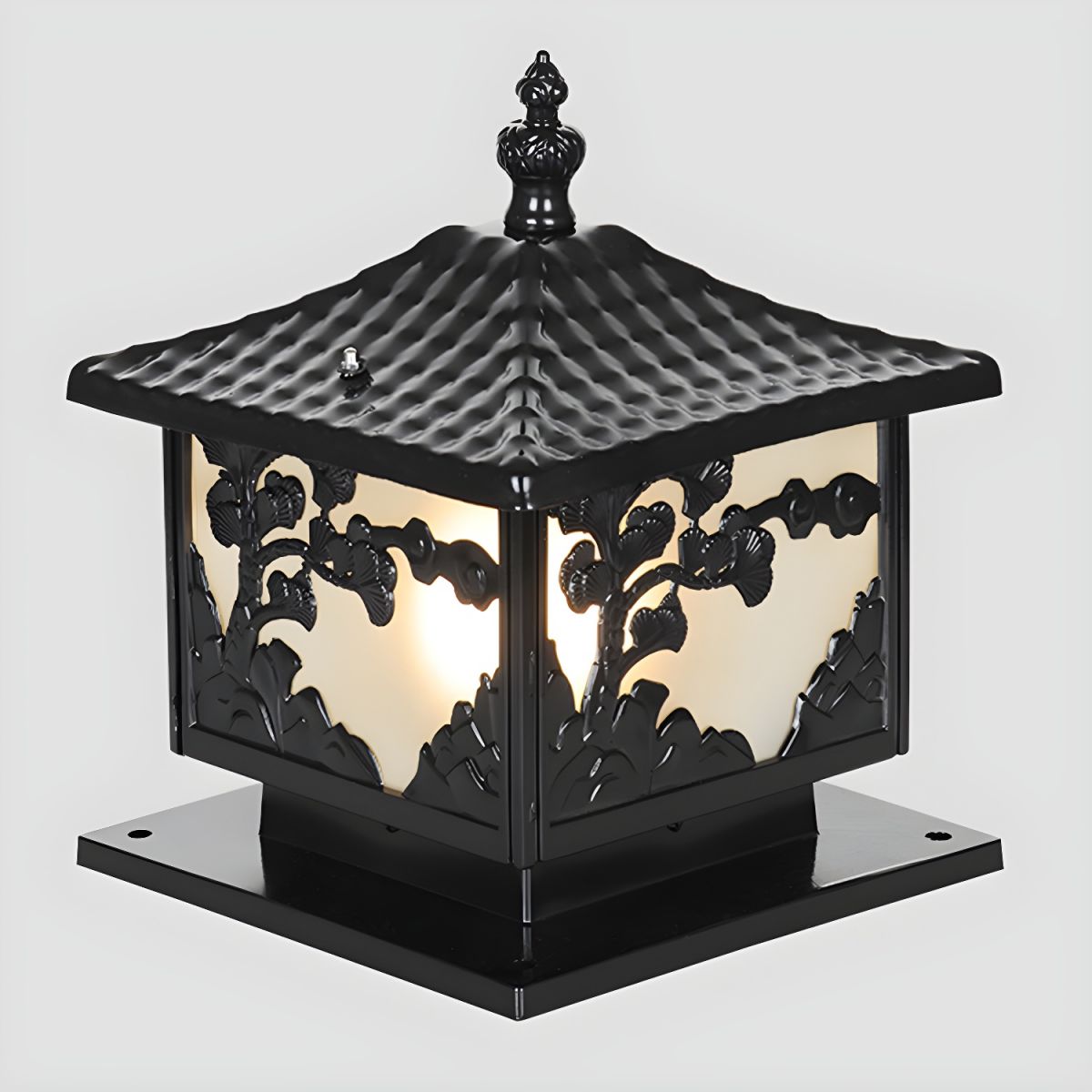Outdoor Light Aluminium Pillar Lamp Cube Design | Terivo