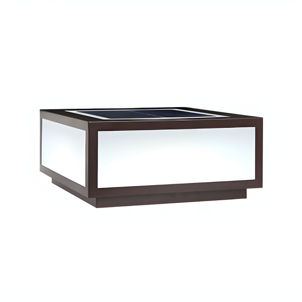 Outdoor Light Black Solar LED Pillar Acrylic Shade | Fivaro