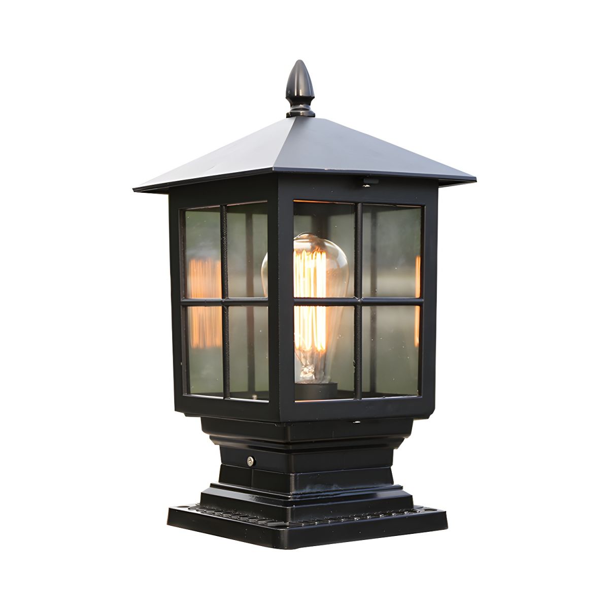 Outdoor Light Metal Lantern Post with Retro Design | Trelon