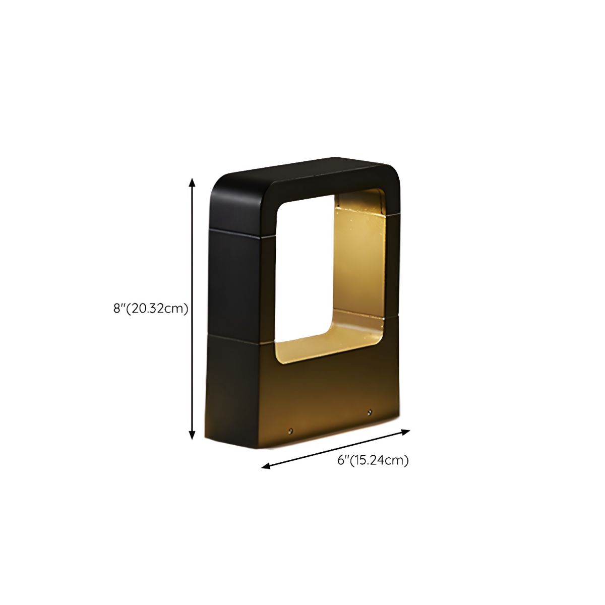 Outdoor Light Metal Pillar with Glass Shade | Clyvon