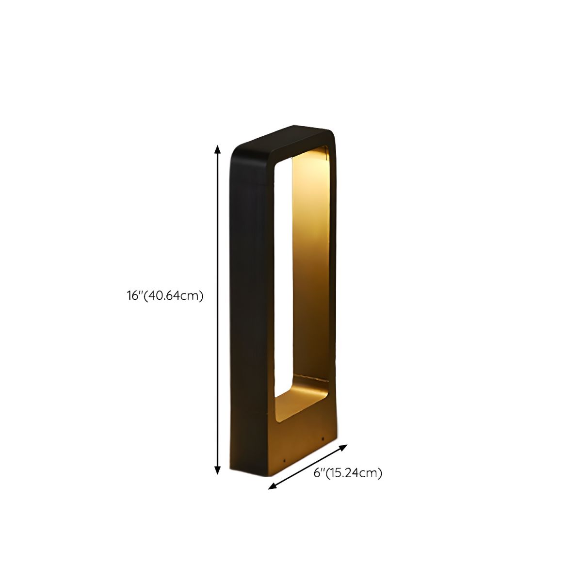 Outdoor Light Metal Pillar with Glass Shade | Clyvon