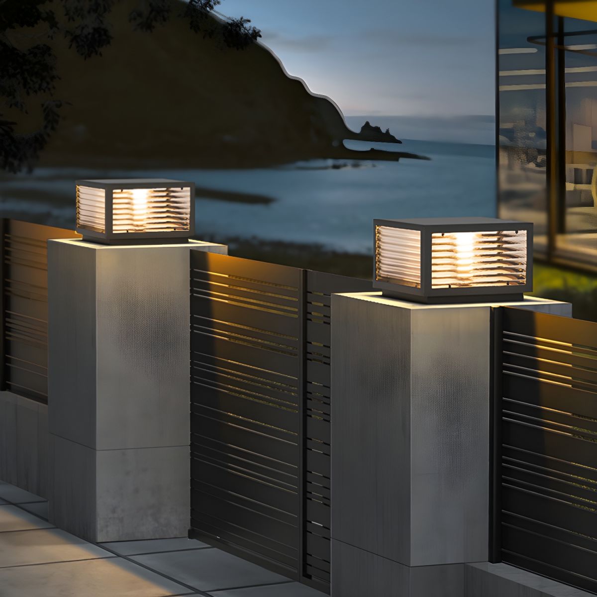 Outdoor Light Metal Square Waterproof in Modern Style | Ovelin