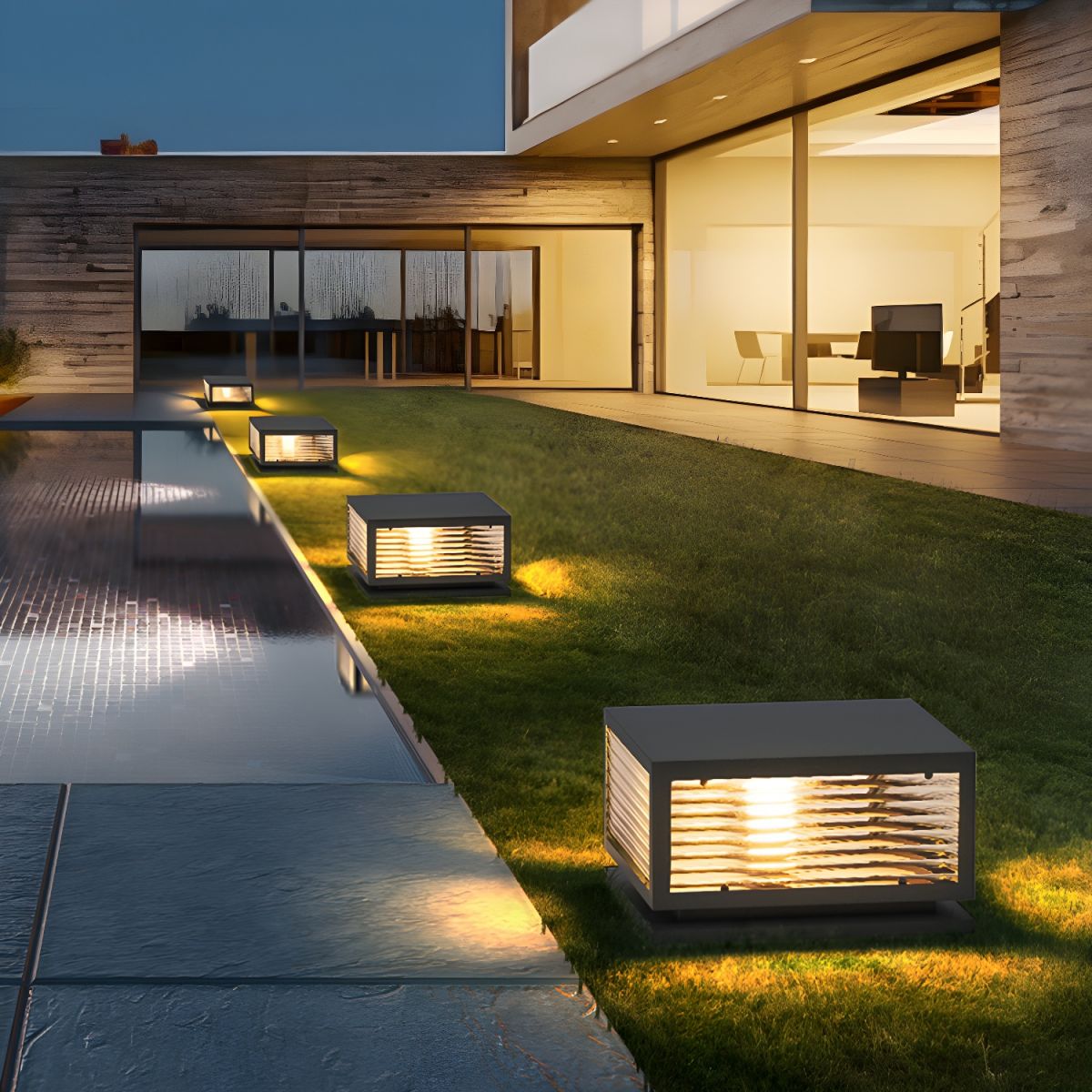 Outdoor Light Metal Square Waterproof in Modern Style | Ovelin