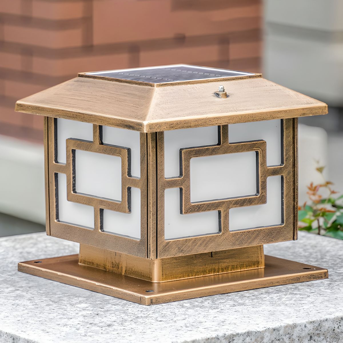 Outdoor Light Pier Mount Lamp Acrylic Single-Bulb | Clario