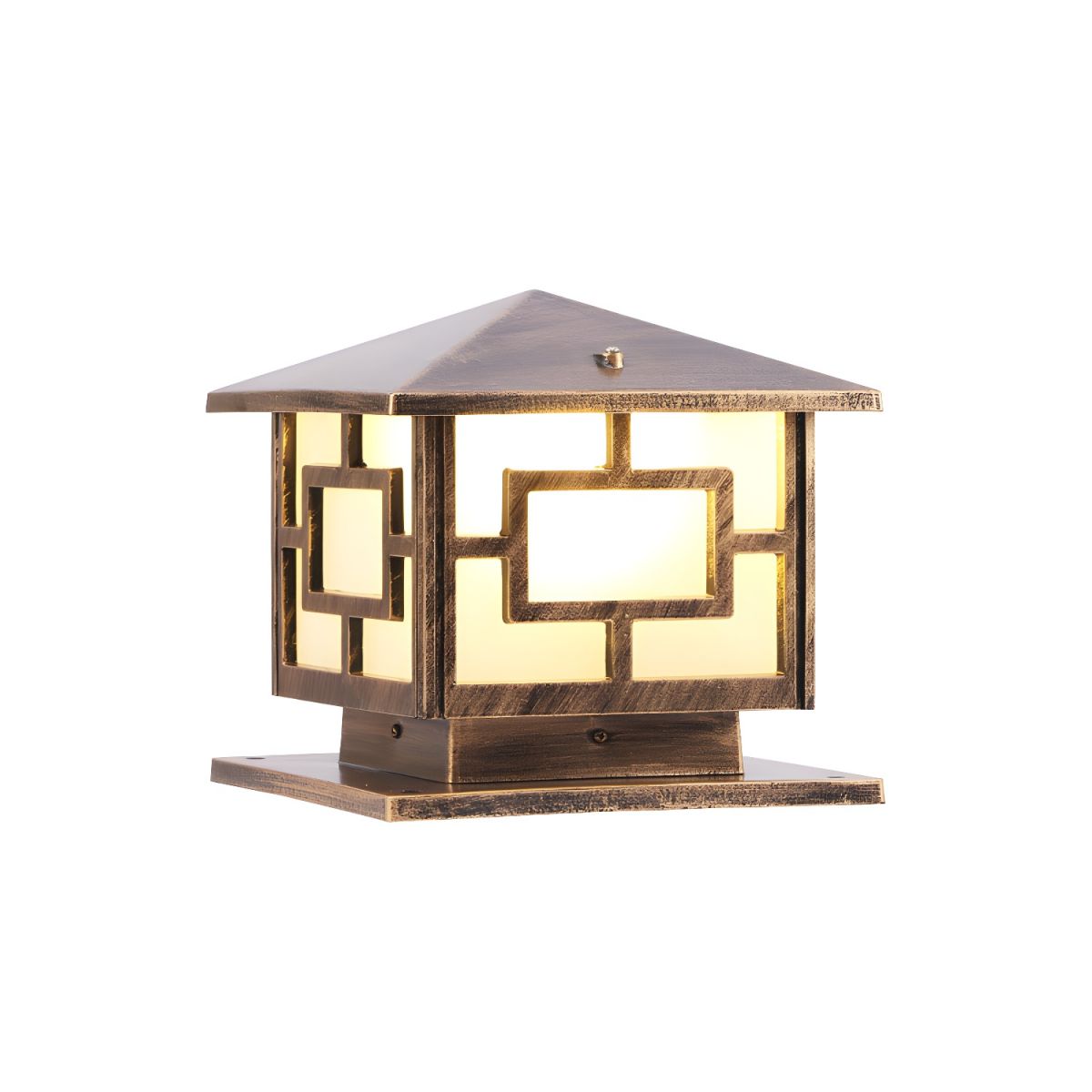 Outdoor Light Pier Mount Lamp Acrylic Single-Bulb | Clario