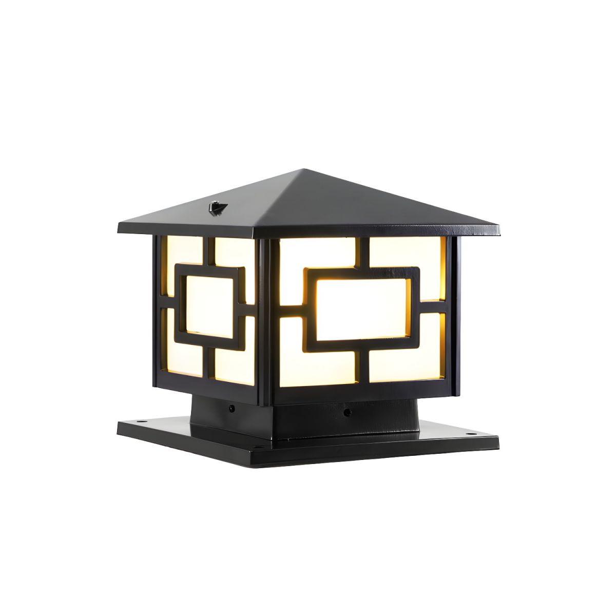 Outdoor Light Pier Mount Lamp Acrylic Single-Bulb | Clario