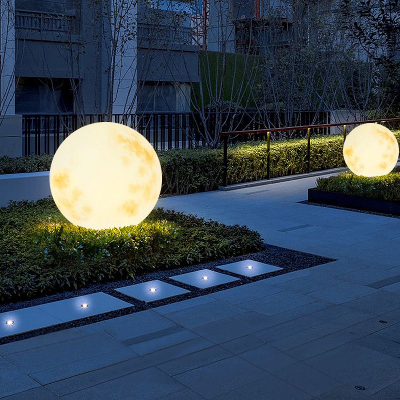 Outdoor Light Resin Round Solar Multi Colour | Zolvar