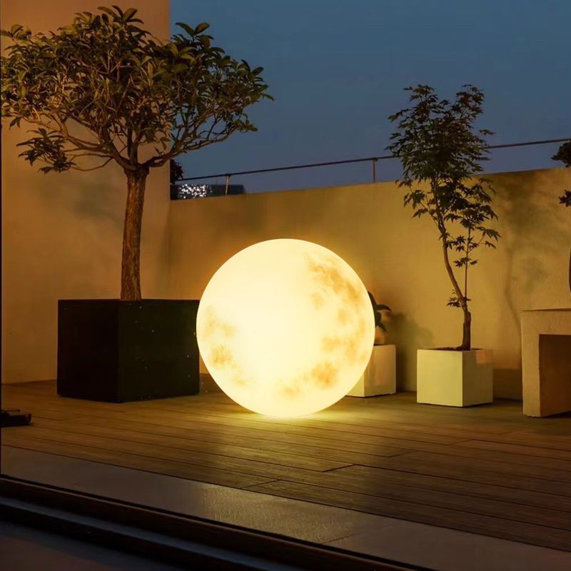 Outdoor Light Resin Round Solar Multi Colour | Zolvar