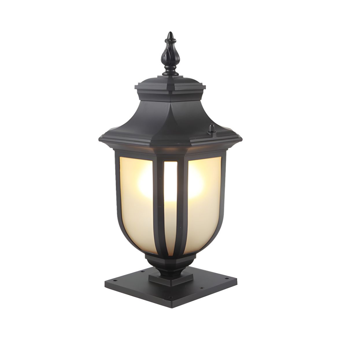 Outdoor Light Retro Black Metal Pillar Lamp | Retora
