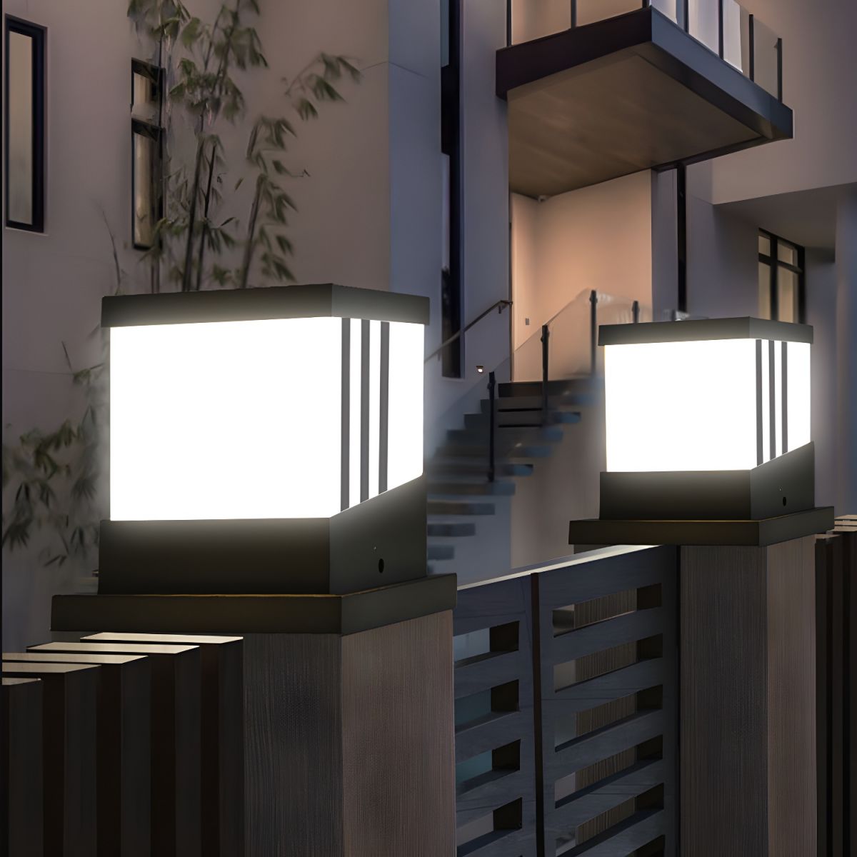 Outdoor Light Solar Cube in Modern Style | Xavira