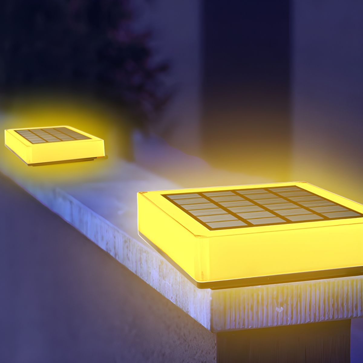 Outdoor Light Solar LED Square Garden Pillar | Mireva
