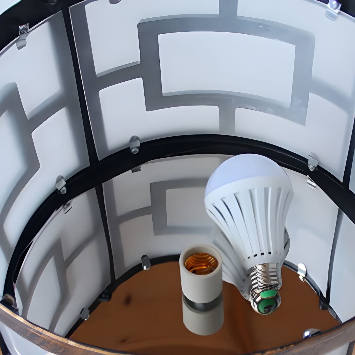 Outdoor Light Solar Metal Round Modern Style | Levoro