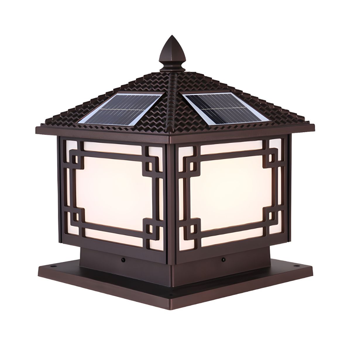 Outdoor Light Solar Metal Square Modern Style | Trevon