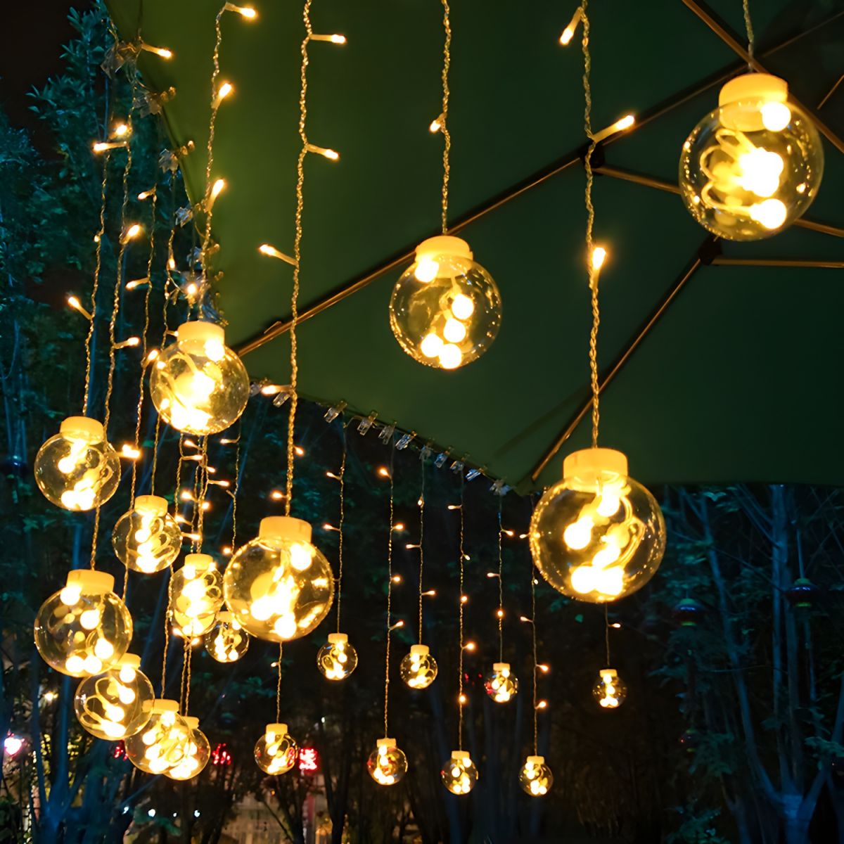Outdoor Light Solar String Warm LED Glow | Clario