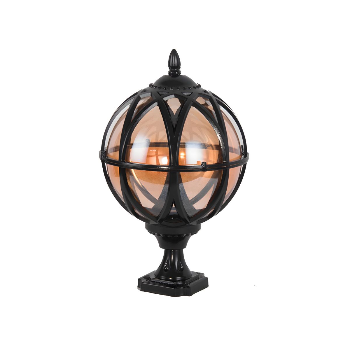Outdoor Light Spherical Glass Pillar Lamp Waterproof | Olviro