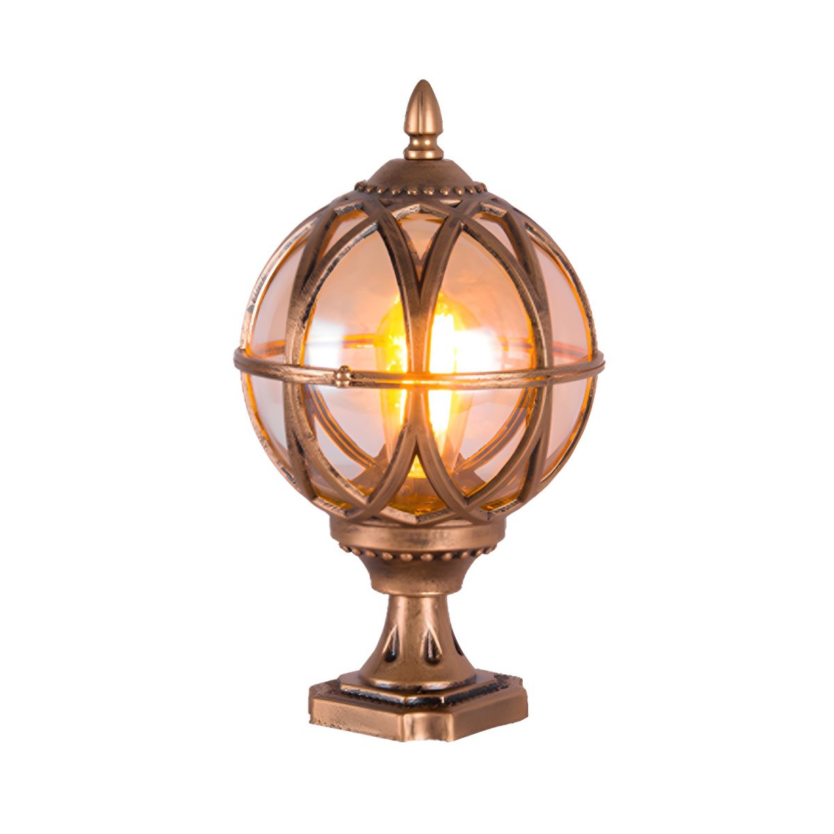 Outdoor Light Spherical Glass Pillar Lamp Waterproof | Olviro