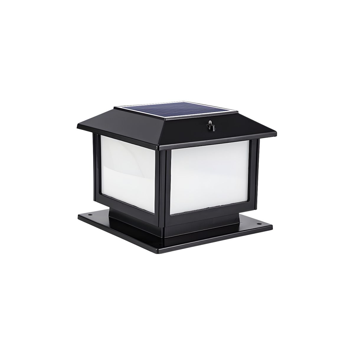 Outdoor Light Vintage Post Lamp with Frosted Shade | Bravero