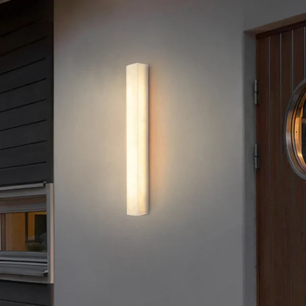 Outdoor Wall Light Imitated Alabaster Modern Facade | Aldaro