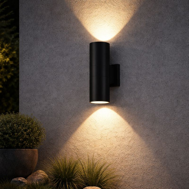 Outdoor Wall Light Metal Double Head Modern Design | Wallux