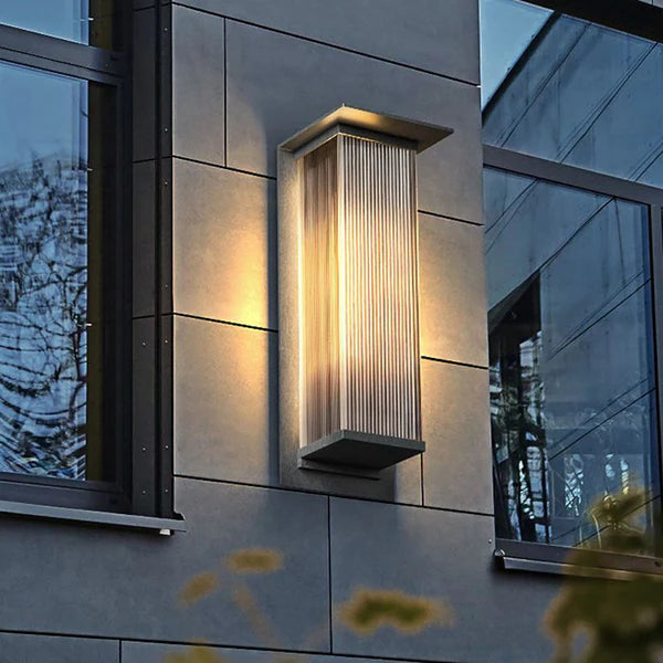 Outdoor Wall Light Rectangular Metal Modern Design | Natave