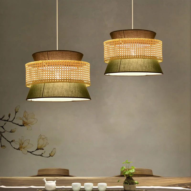 Pendant Light Bamboo Shade Oriental Hanging Design | Rattivo