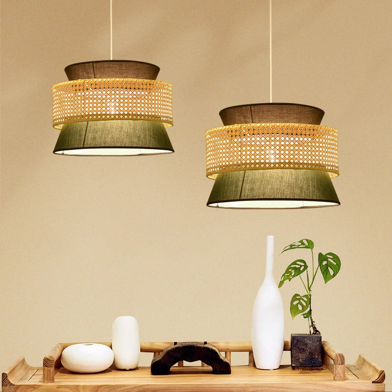 Pendant Light Bamboo Shade Oriental Hanging Design | Rattivo