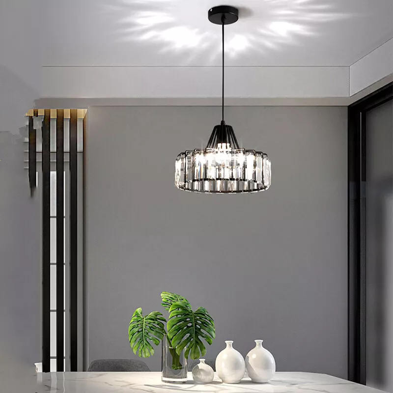 Pendant Light Black Crystal in Nordic Style | Nerava