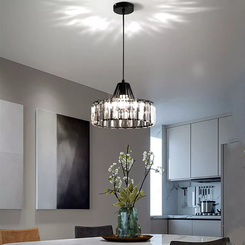 Pendant Light Black Crystal in Nordic Style | Nerava