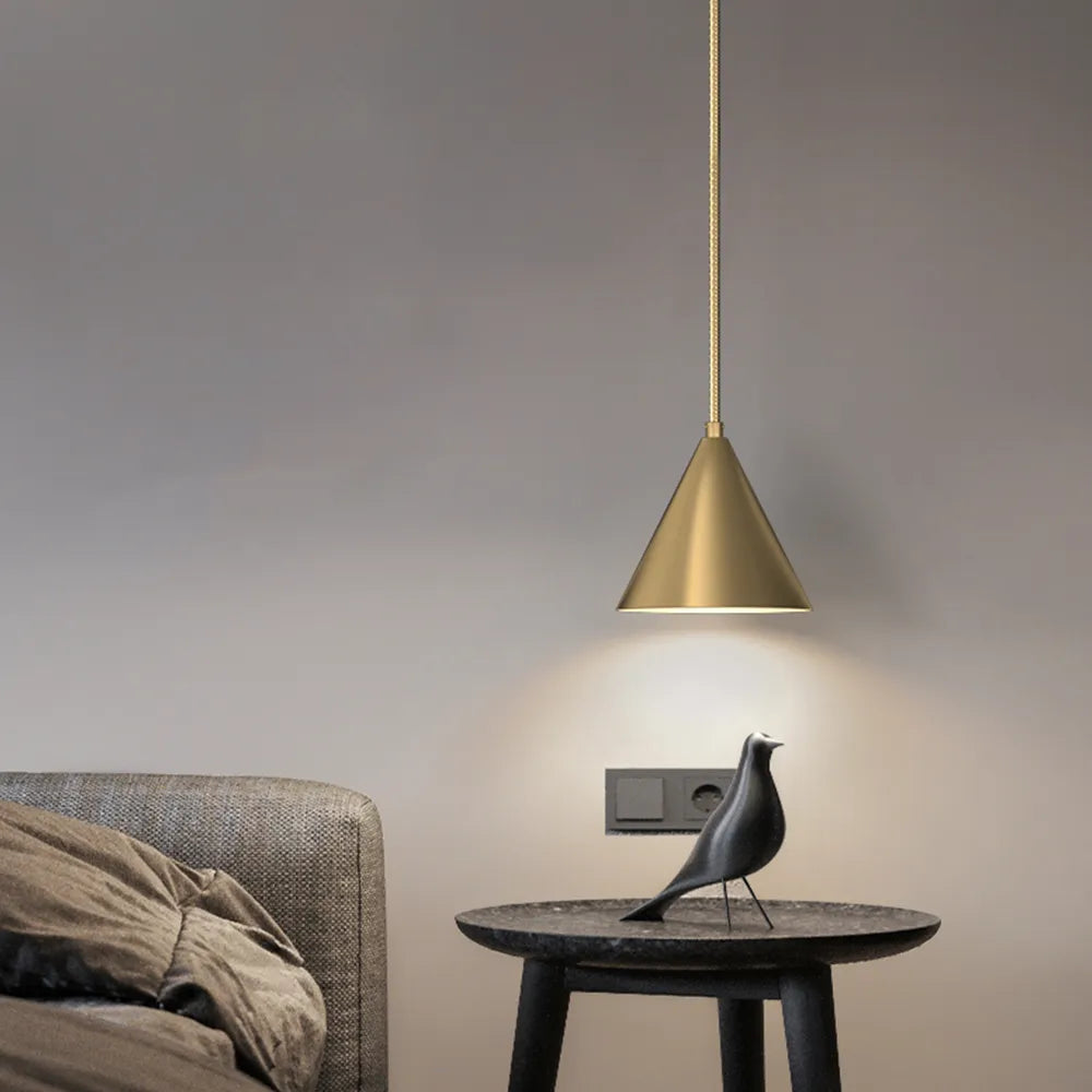 Pendant Light Brass Finish Modern Round Design | Ravelle
