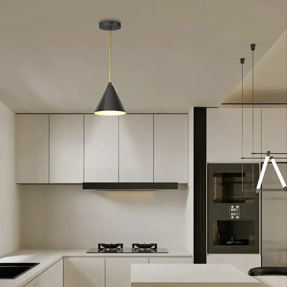 Pendant Light Brass Finish Modern Round Design | Ravelle