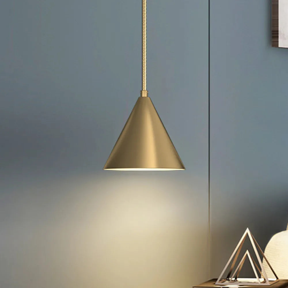 Pendant Light Brass Finish Modern Round Design | Ravelle