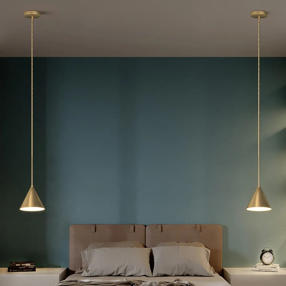 Pendant Light Brass Finish Modern Round Design | Ravelle