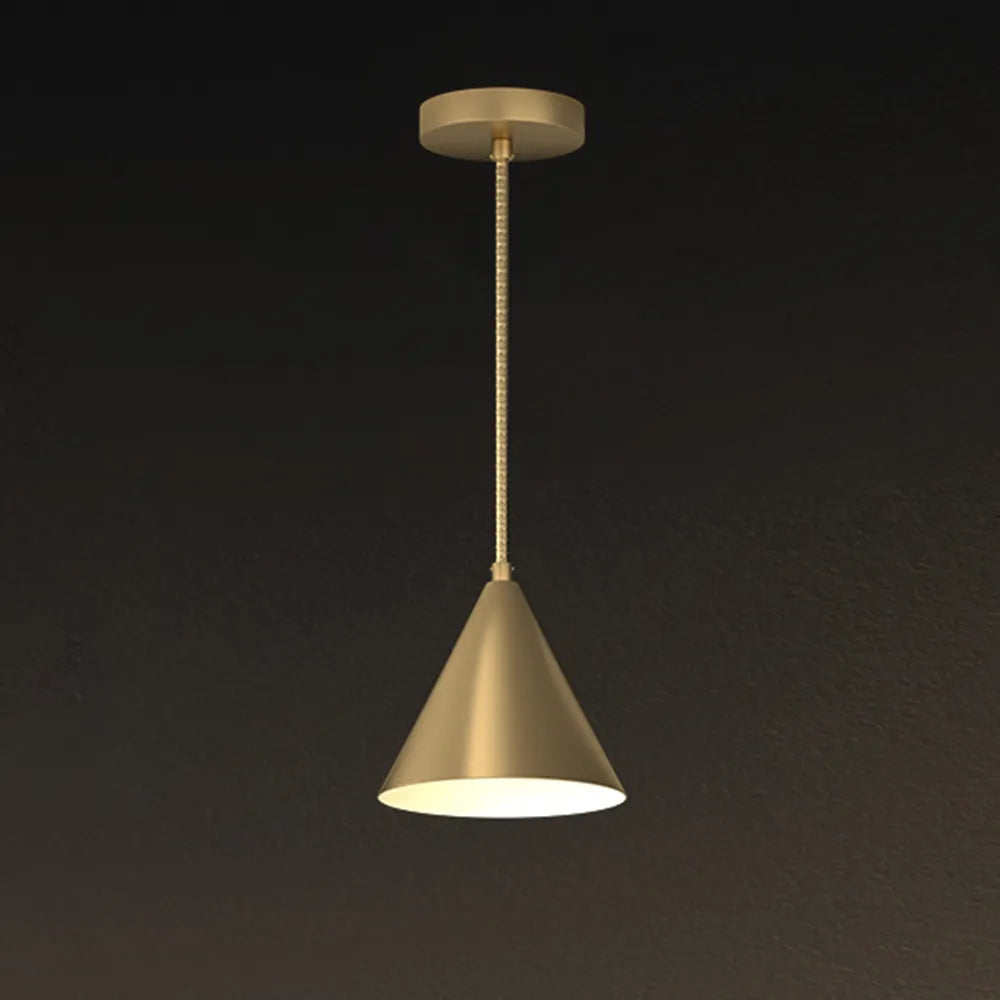 Pendant Light Brass Finish Modern Round Design | Ravelle