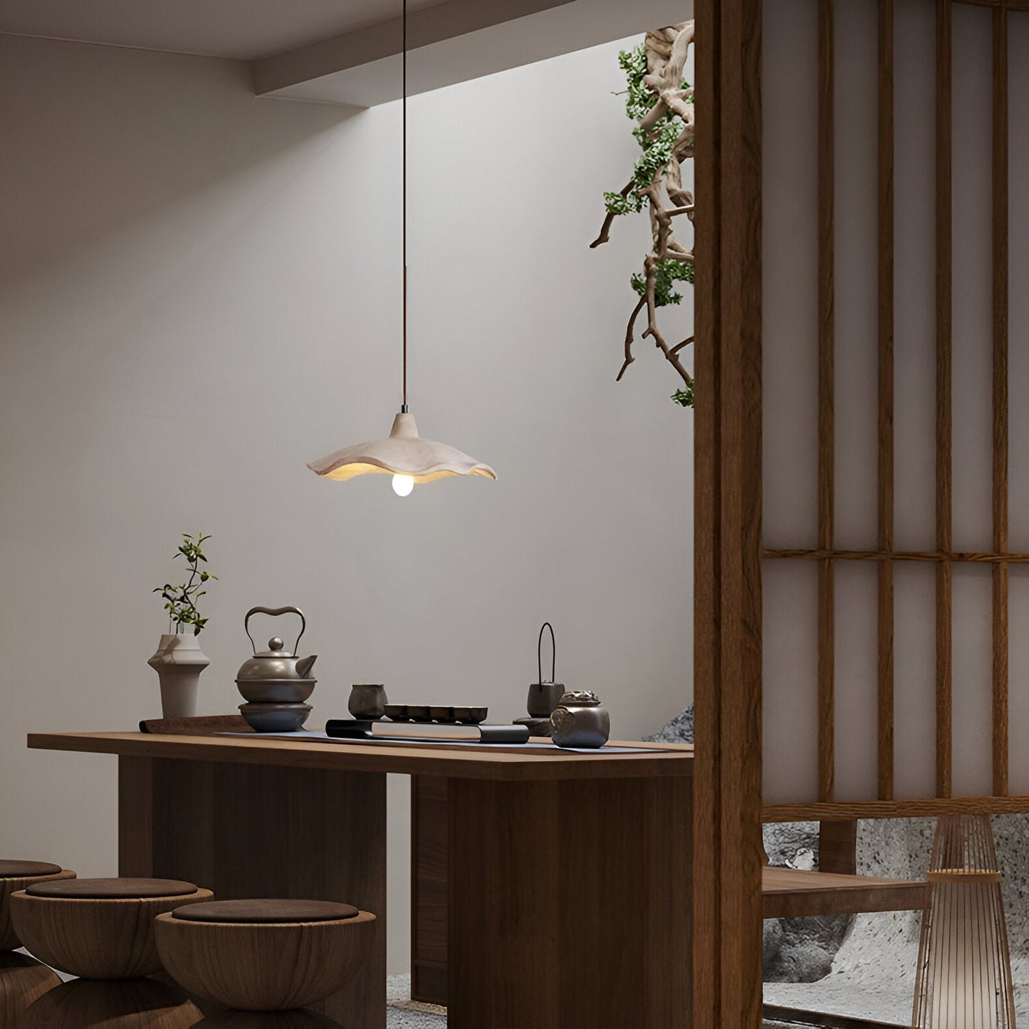 Pendant Light Cement Flower Nordic Minimalist Style | Arthen