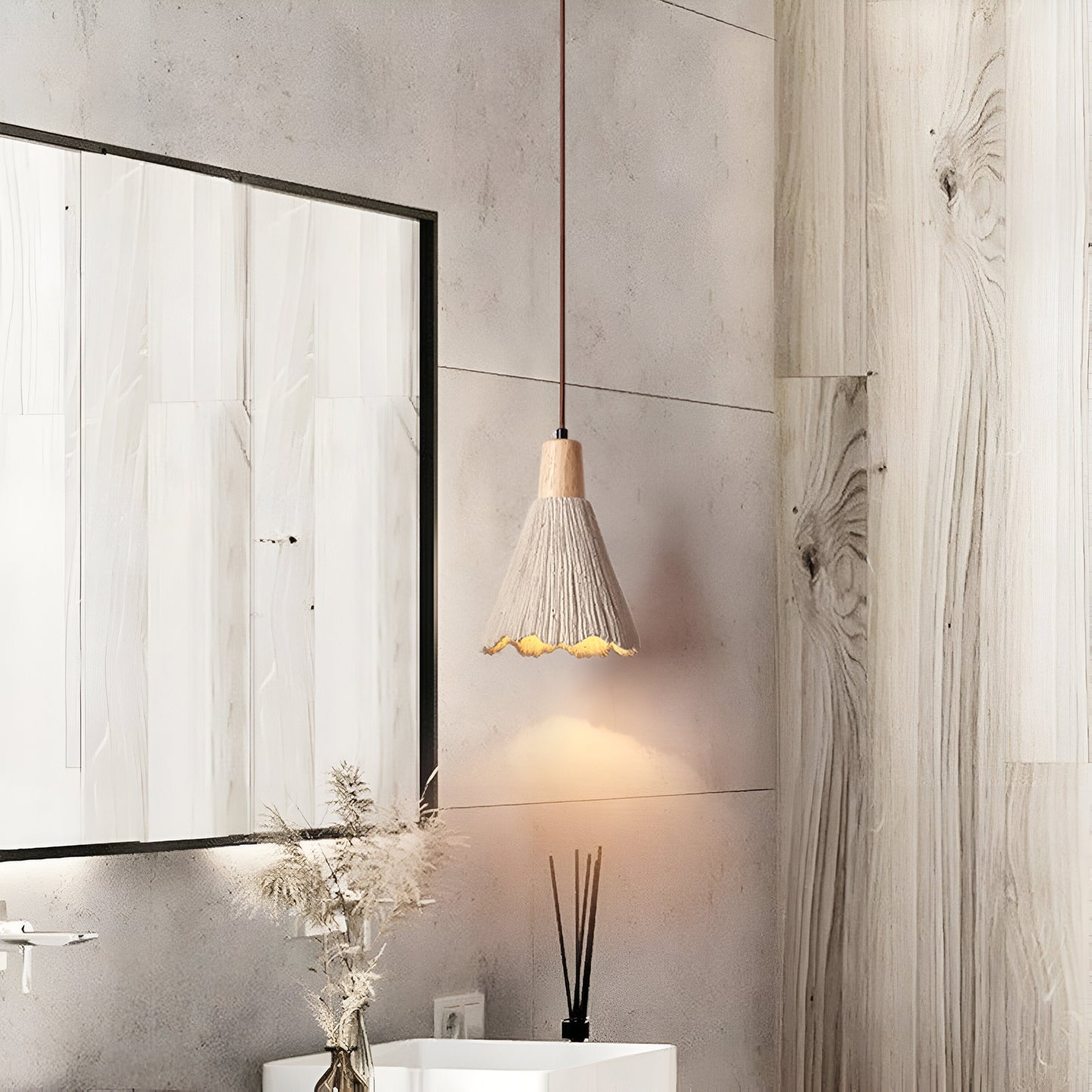 Pendant Light Cement Retro Wabi Sabi Style | Norami