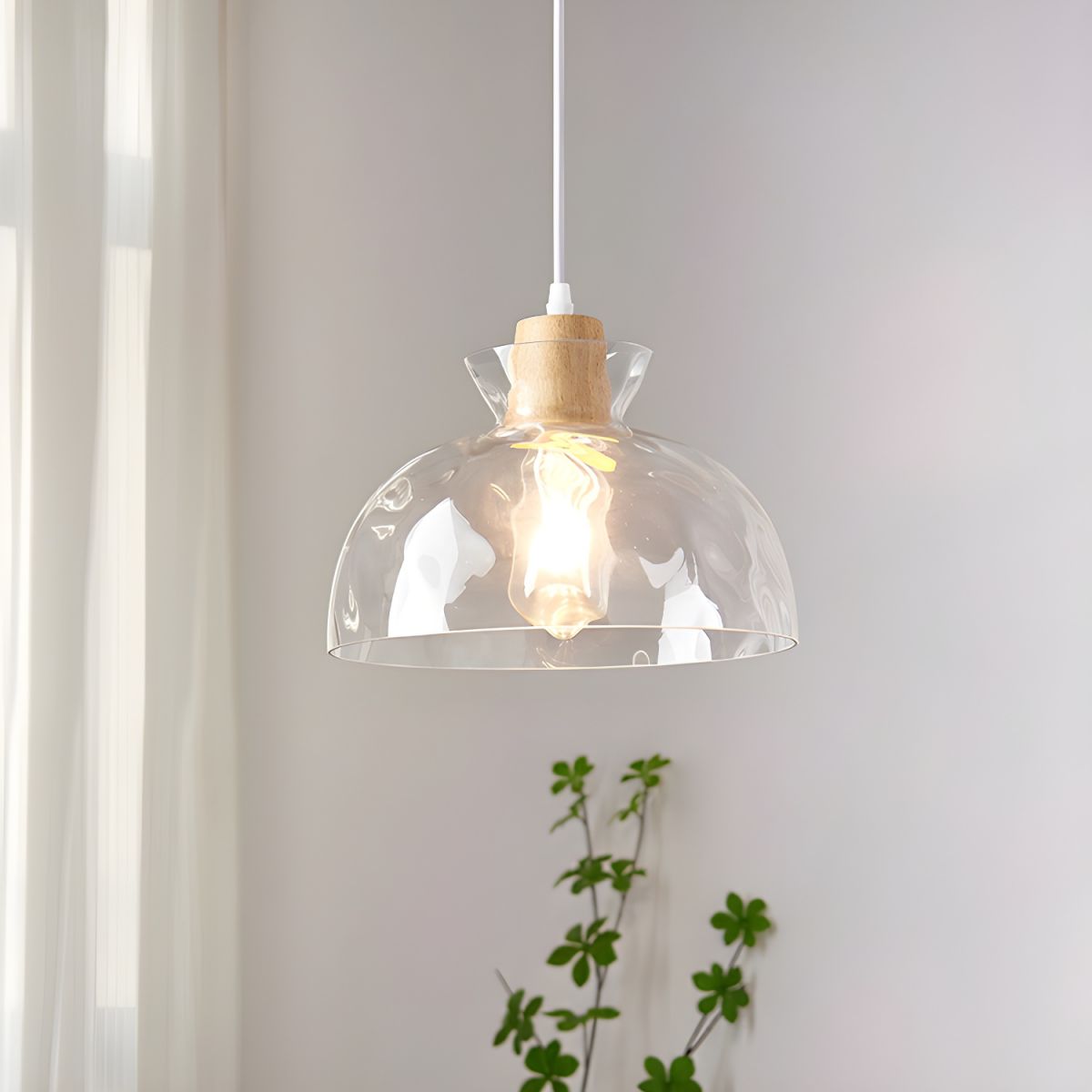 Pendant Light Clear Glass Nordic Style | Norvod