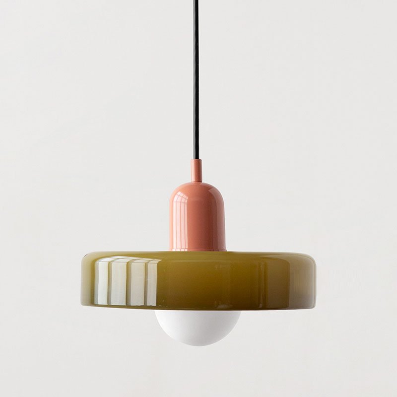 Pendant Light Colored Glass Bauhaus Style | Silvra