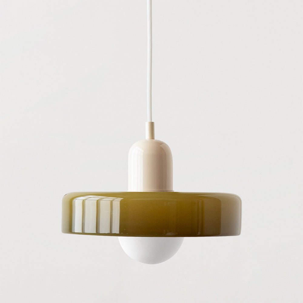 Pendant Light Colored Glass Bauhaus Style | Silvra