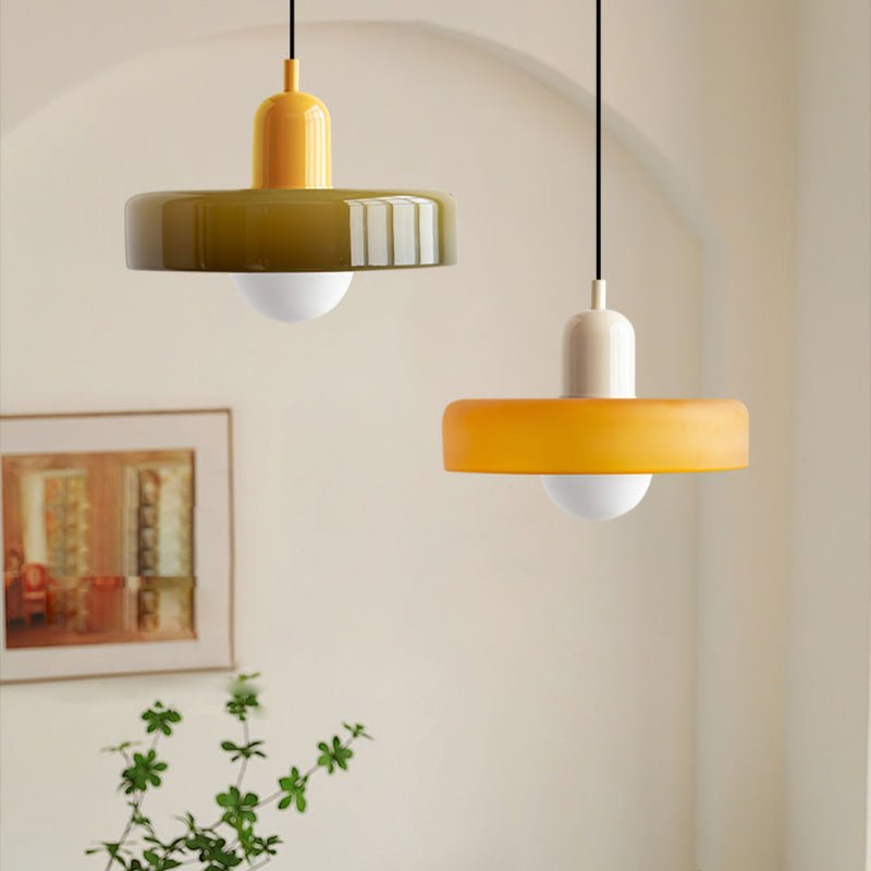 Pendant Light Colored Glass Bauhaus Style | Silvra