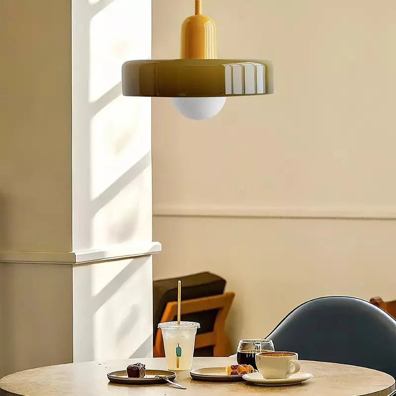 Pendant Light Colored Glass Bauhaus Style | Silvra