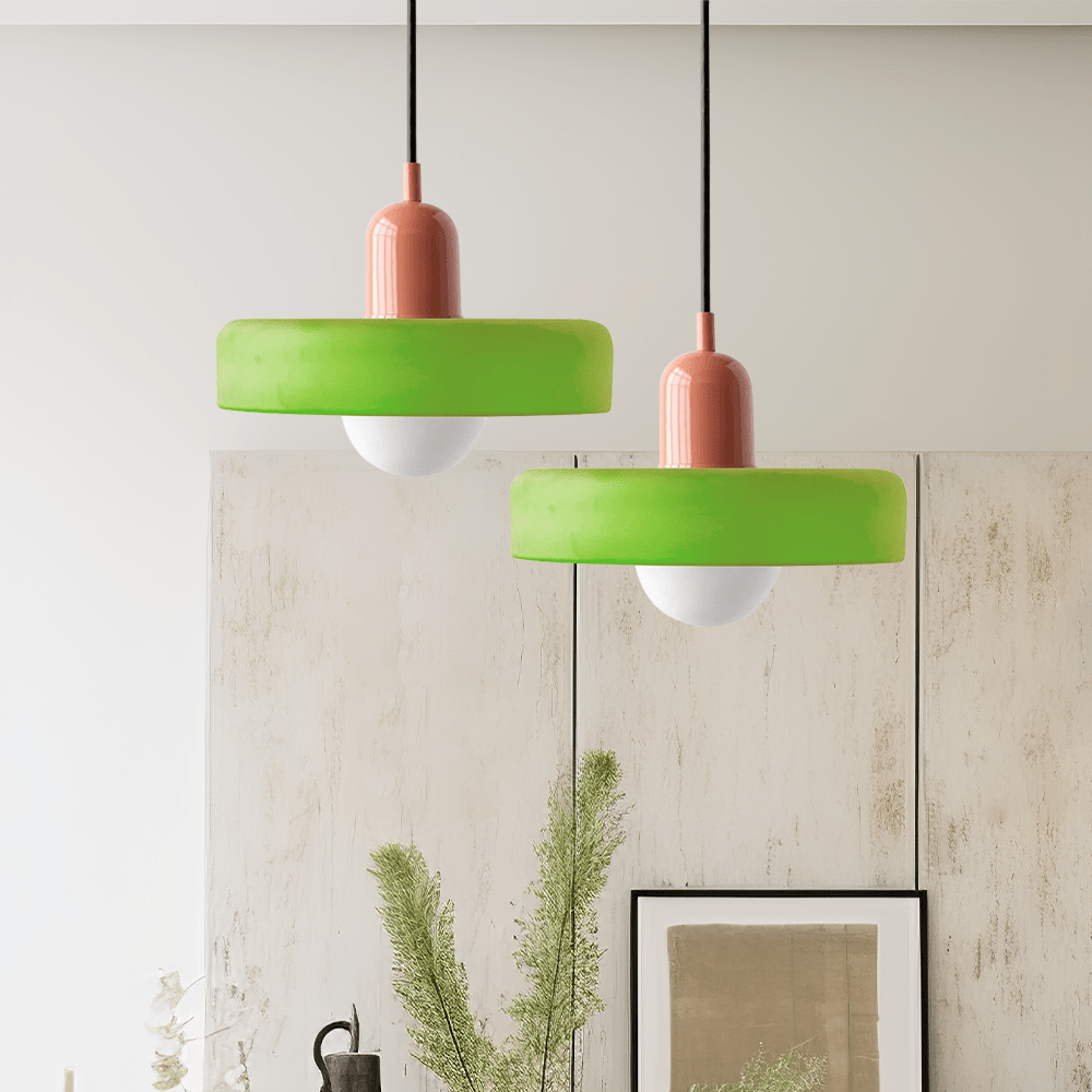 Pendant Light Colored Glass Bauhaus Style | Silvra