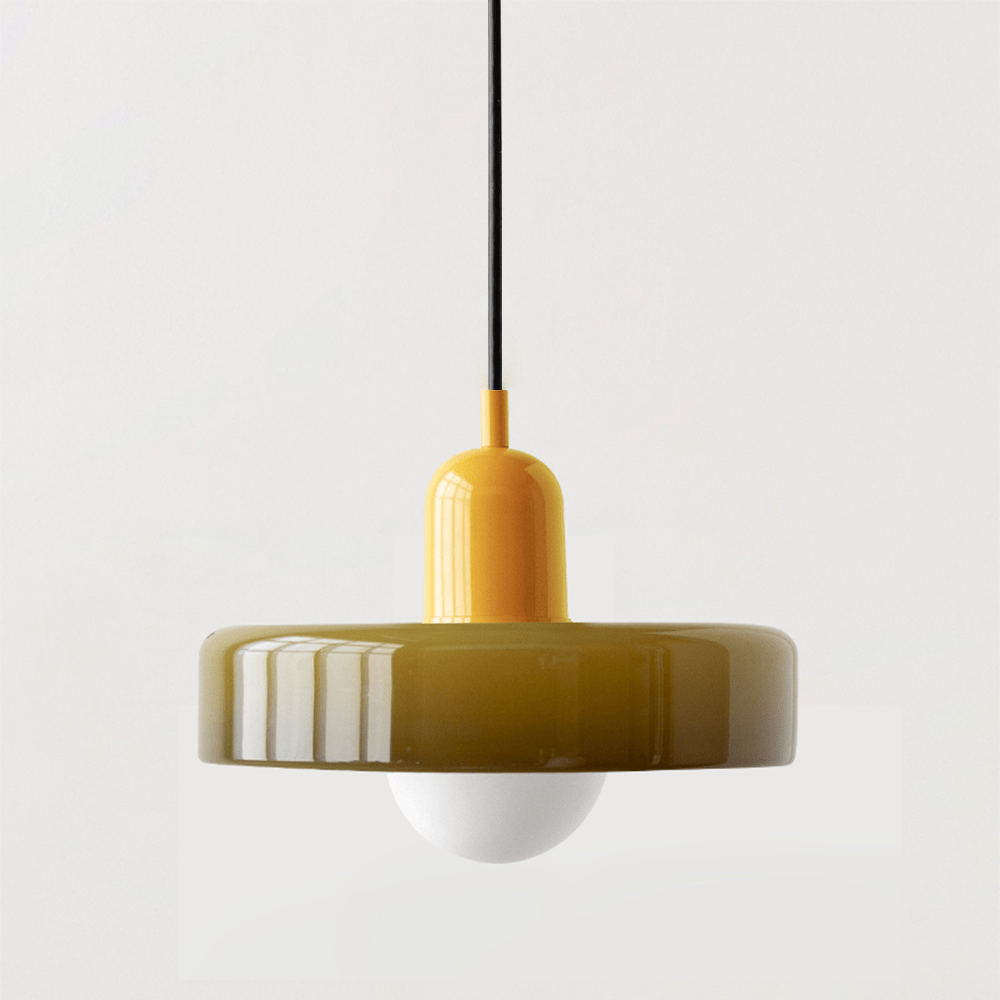 Pendant Light Colored Glass Bauhaus Style | Silvra