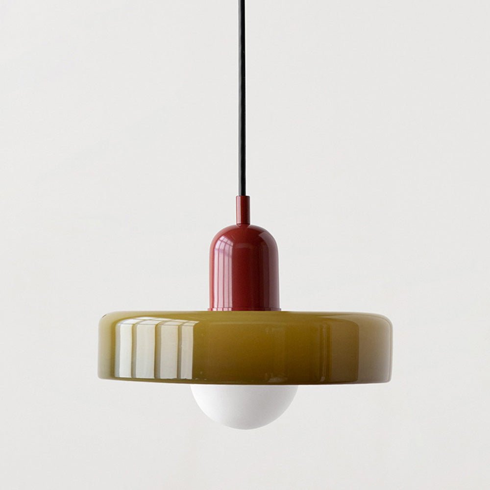 Pendant Light Colored Glass Bauhaus Style | Silvra